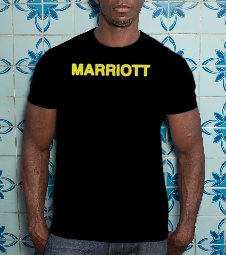 James Marriott Sticker Collage Black Marriott Yellow T-Shirt