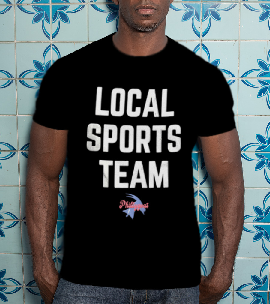Phillygoat Local Sports Team Lightning Bolt Head Profile T-Shirt