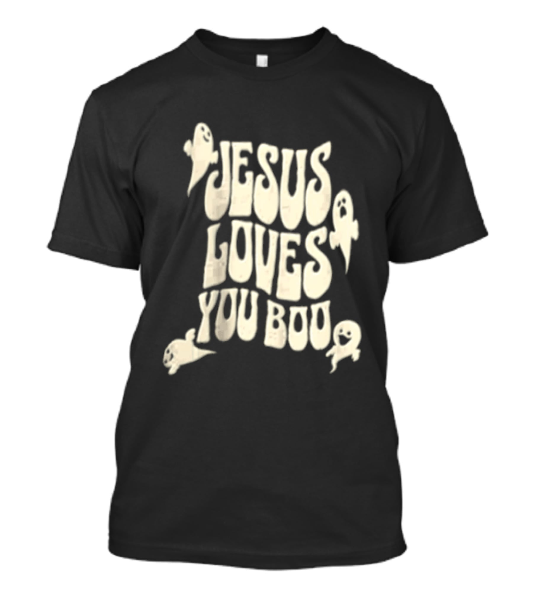 Jesus Loves You Boo Halloween Christian Ghosts T-Shirt
