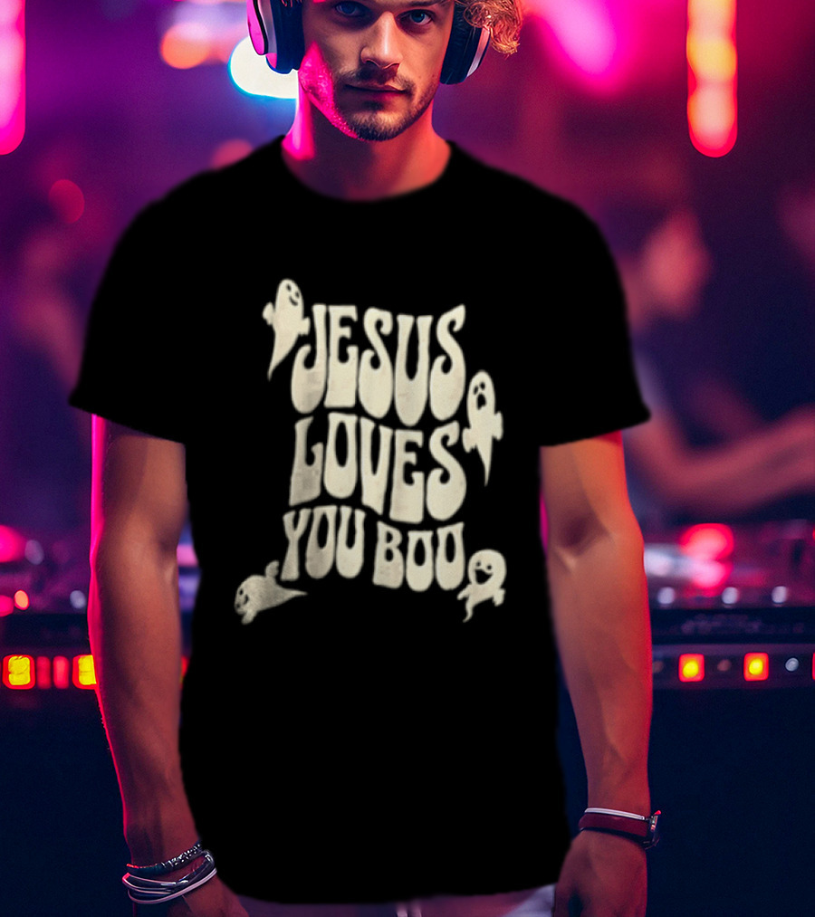 Jesus Loves You Boo Halloween Christian Ghosts T-Shirt