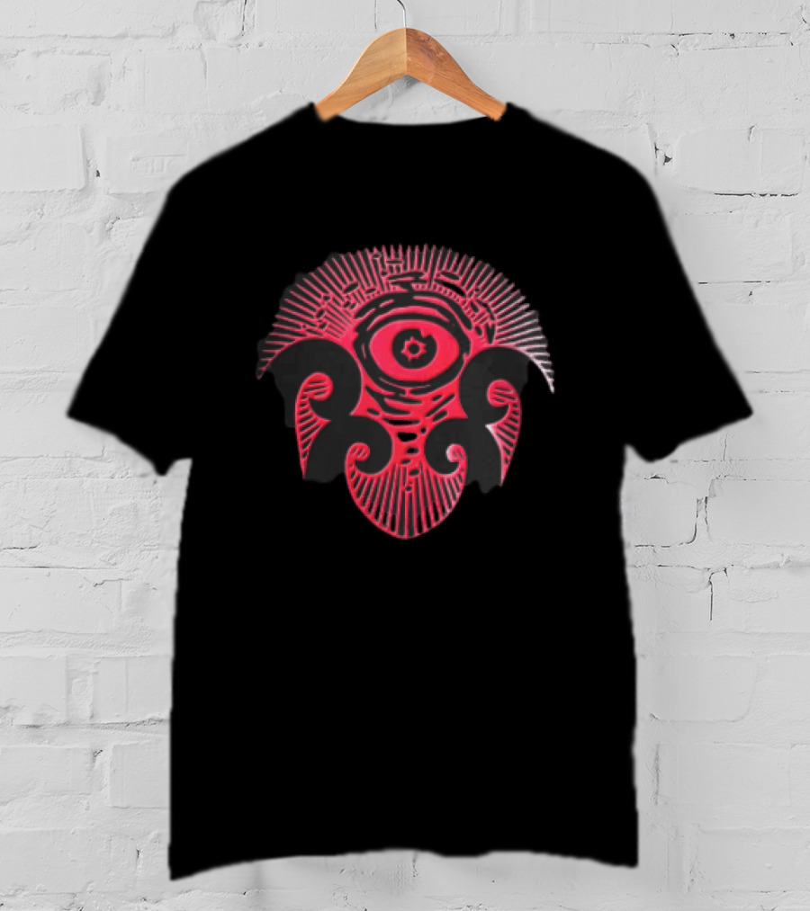 Red Mystical All Seeing Eye Sunburst Rays T-Shirt