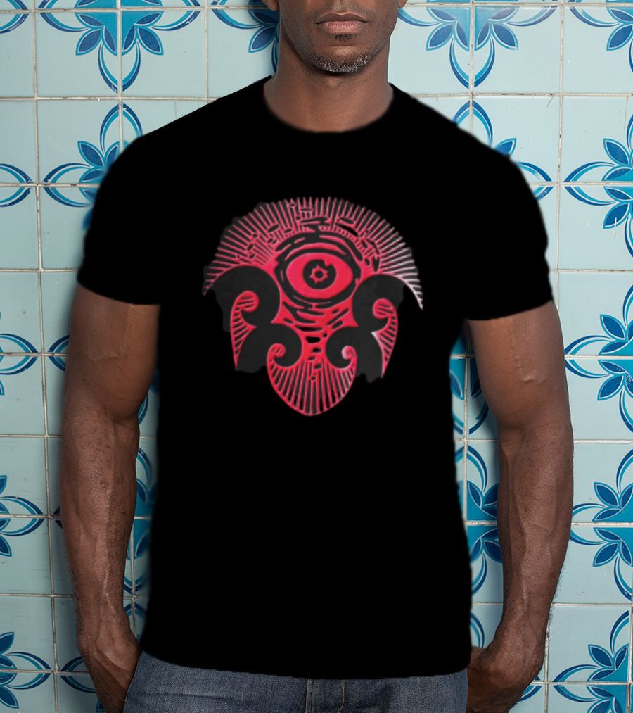 Red Mystical All Seeing Eye Sunburst Rays T-Shirt