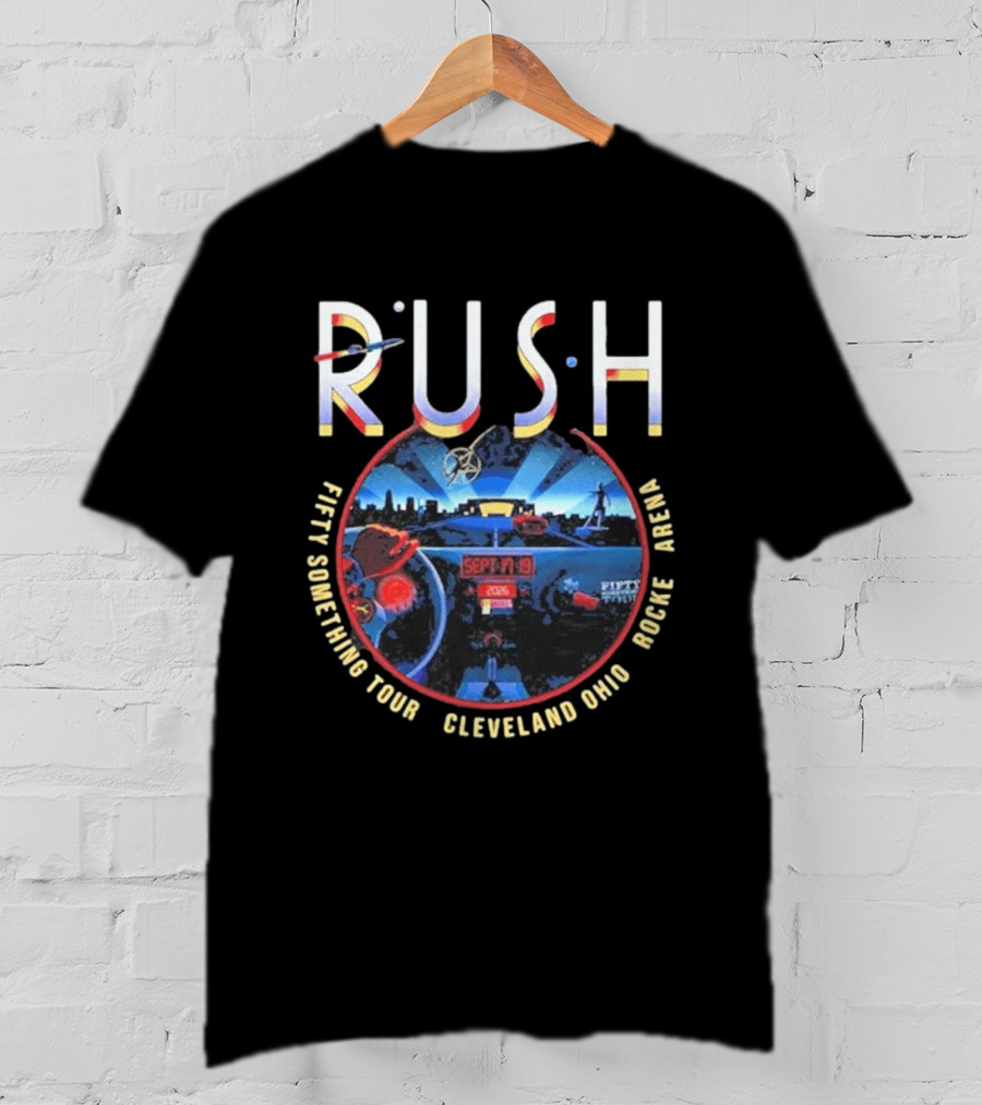 Rush Fifty Something Tour Cleveland Ohio Rocket Arena September 25 2025 T-Shirt
