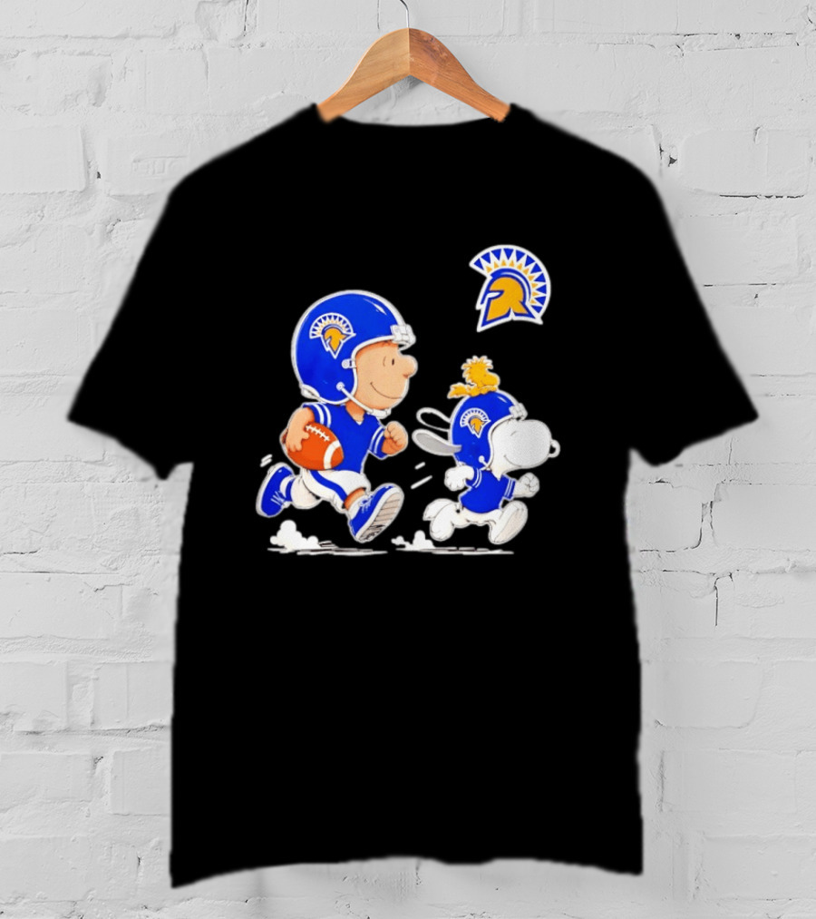 San José State Spartans Charlie Brown Woodstock Snoopy Football NCAA T-Shirt