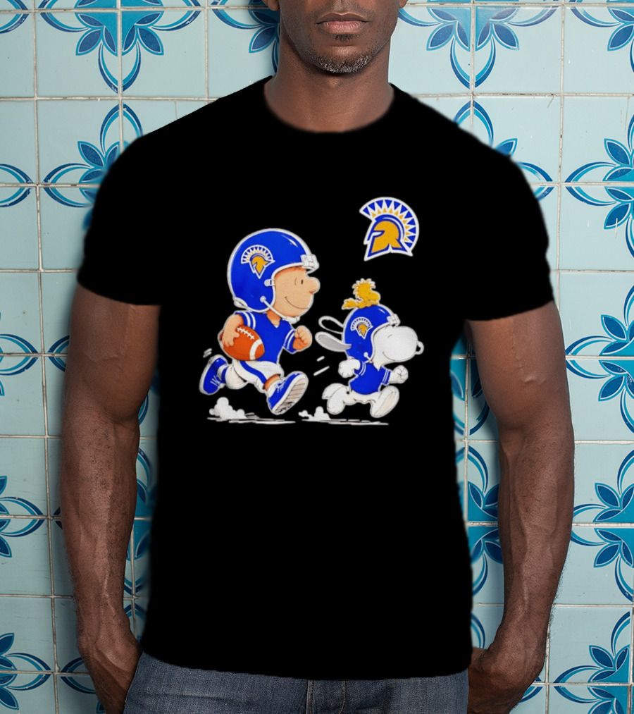 San José State Spartans Charlie Brown Woodstock Snoopy Football NCAA T-Shirt