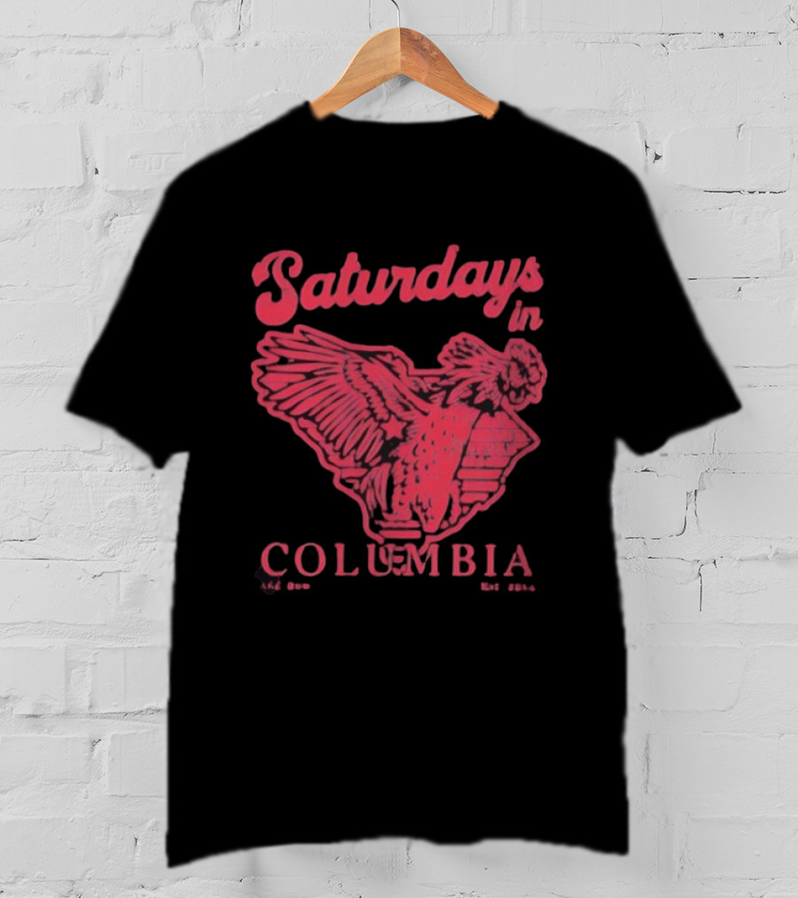 Saturdays In Columbia Old Row Gamecock Rooster Est 2014 T-Shirt