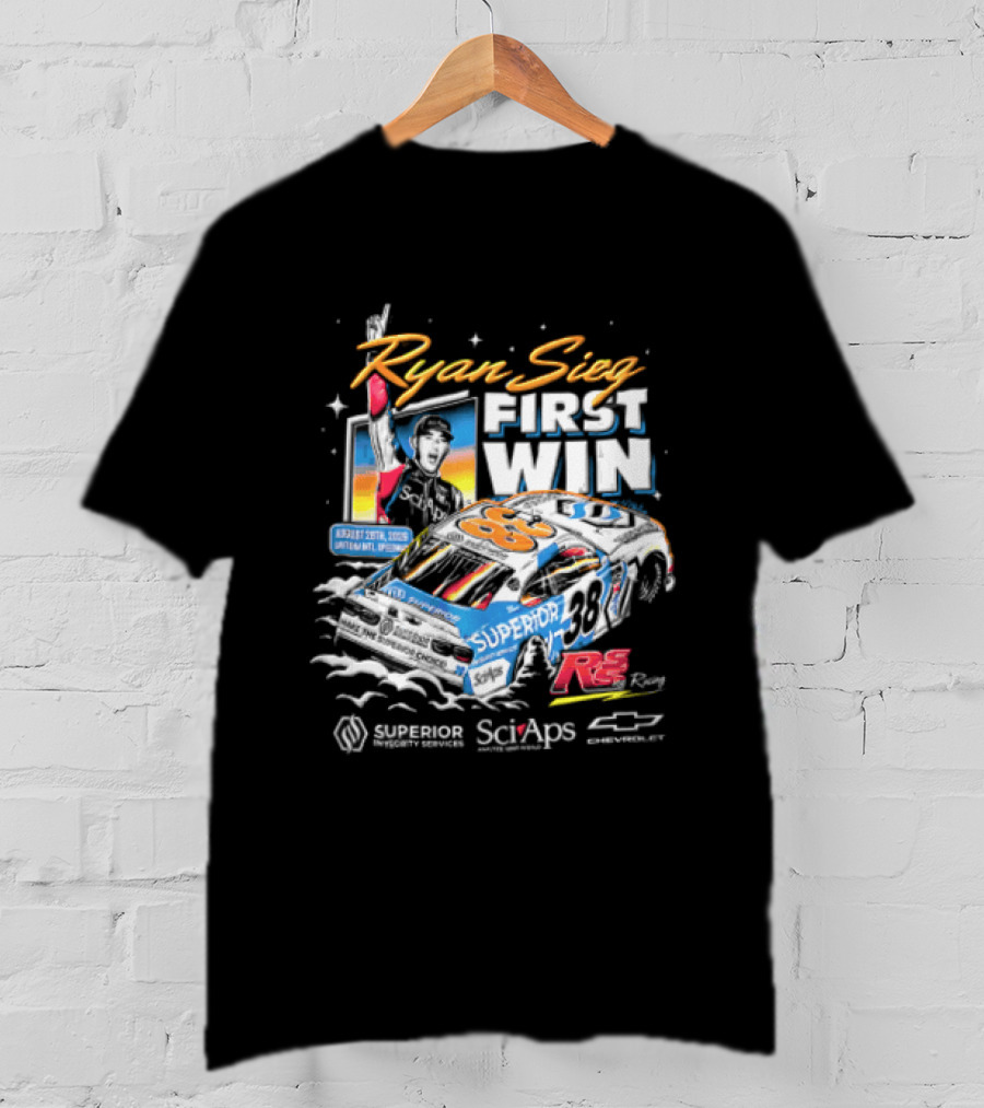 Ryan Sieg First Win August 28th 2026 Daytona Intl Speedway Superior Racing Chevrolet Stock Car Celebrating T-Shirt