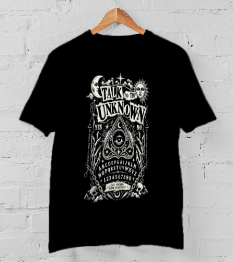 Talk To The Unknown Occult Face With Cosmic Eye And Teeth T-Shirt