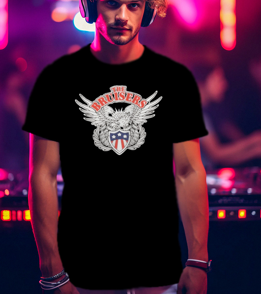 The Bruisers Eagle Red White Blue Shield Winged T-Shirt