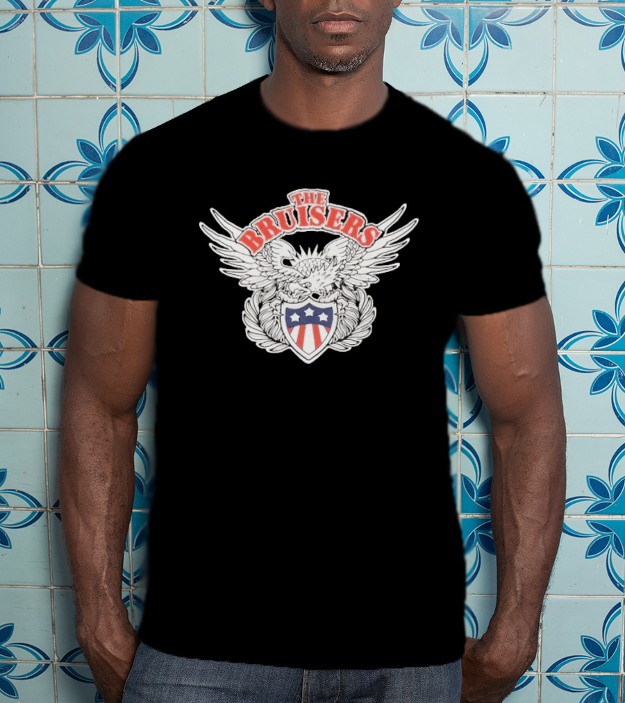 The Bruisers Eagle Red White Blue Shield Winged T-Shirt