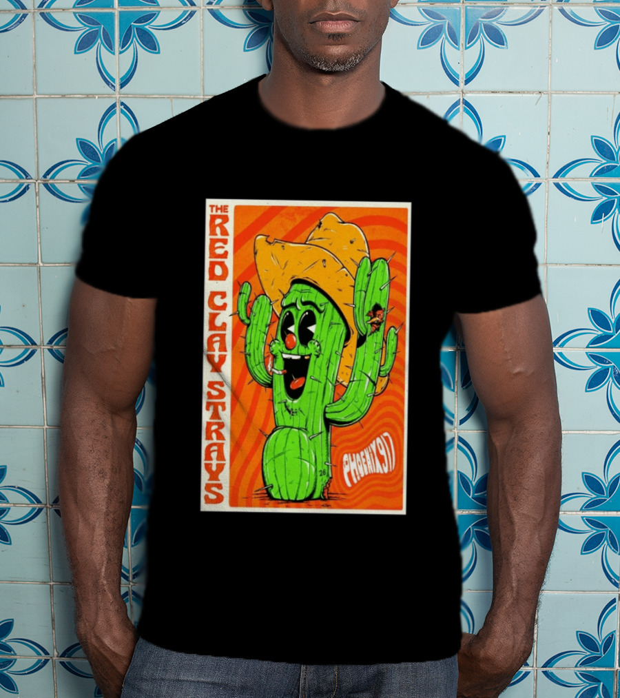 The Red Clay Strays Phoenix Cactus Character 2026 Desert Diamond Arena T-Shirt