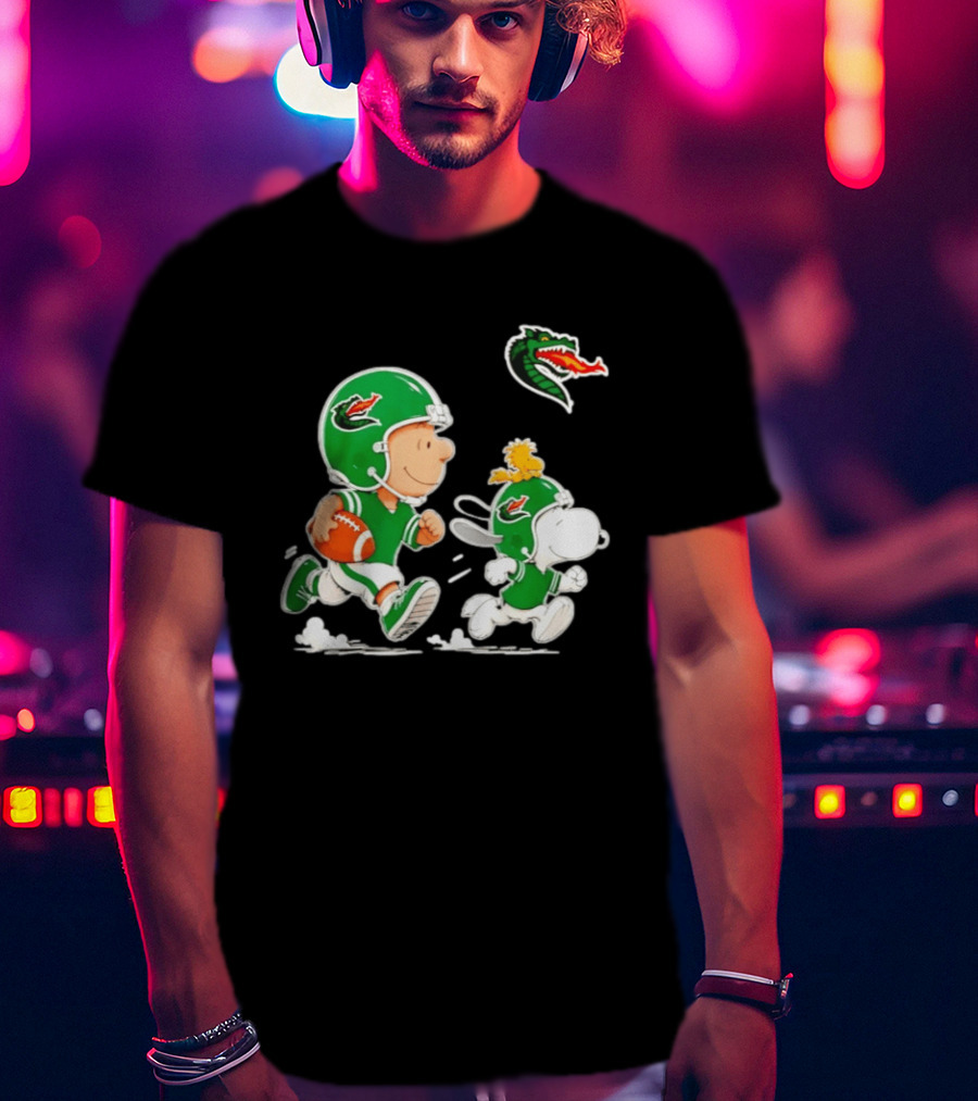 UAB Blazers Charlie Brown Woodstock Snoopy NCAA Football Collaboration T-Shirt