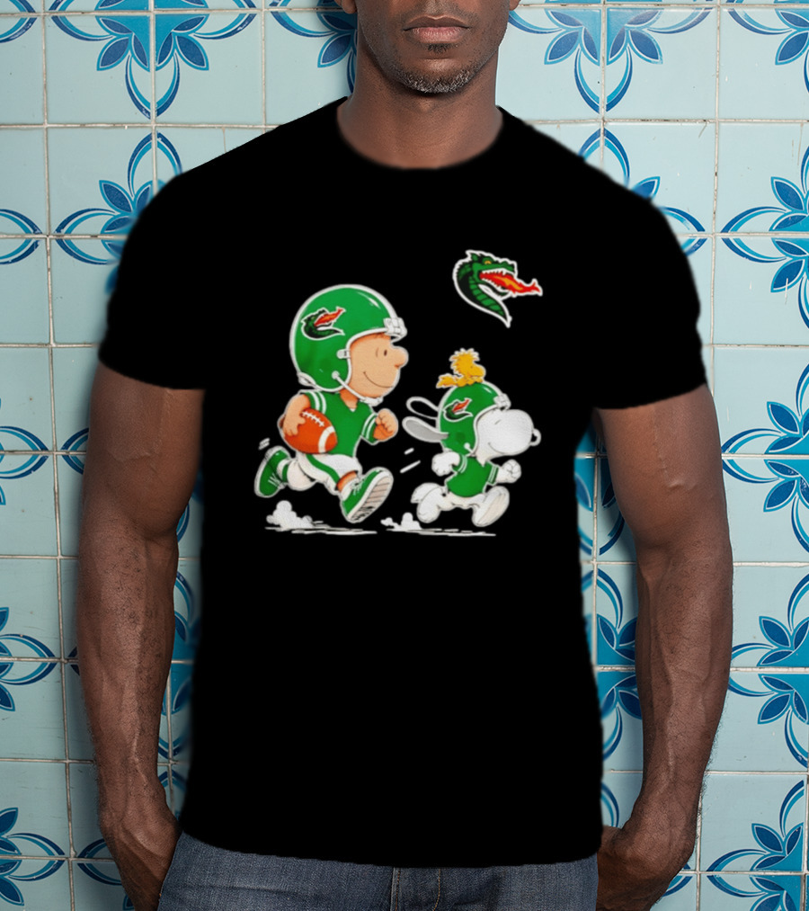 UAB Blazers Charlie Brown Woodstock Snoopy NCAA Football Collaboration T-Shirt