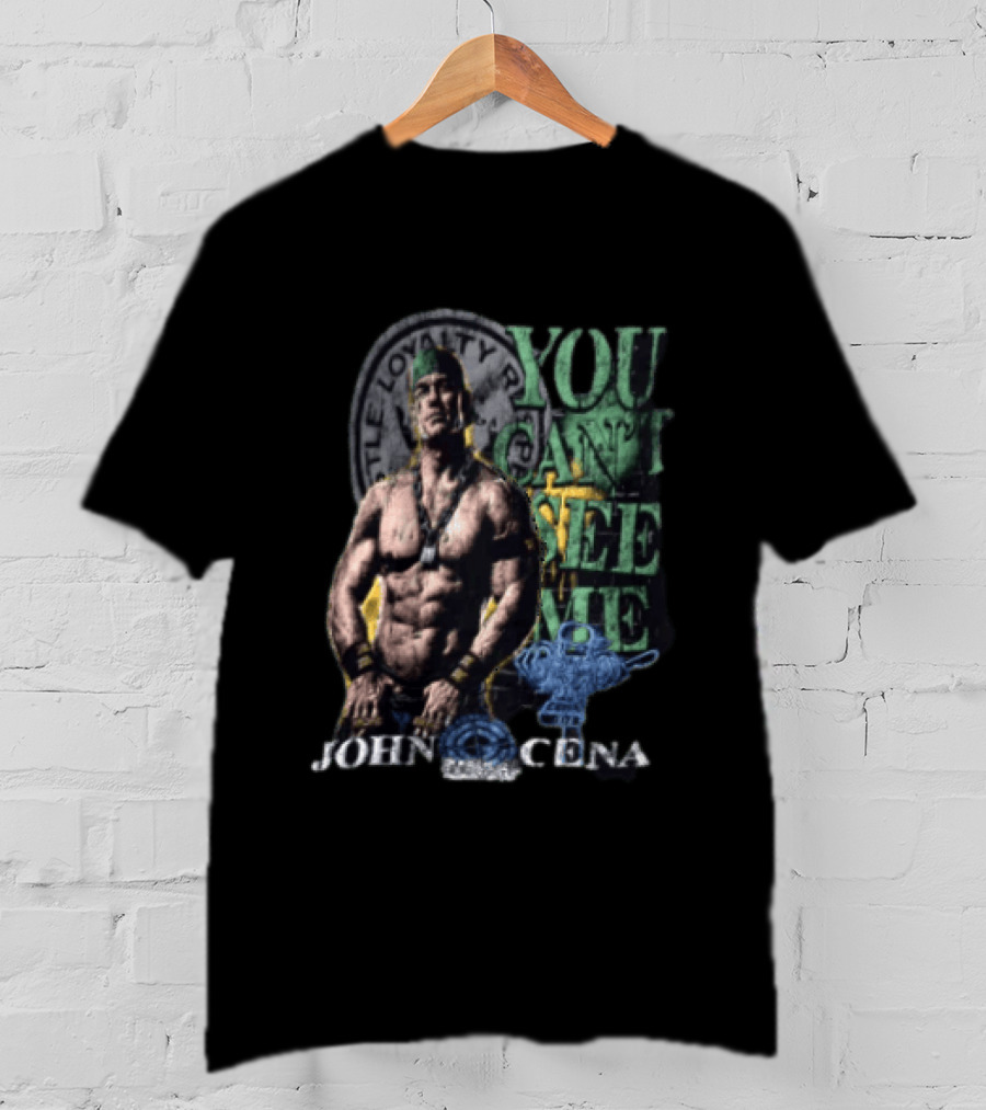 John Cena You Can't See Me Hustle Loyalty Respect Word Life Chain Gang Soldier T-Shirt