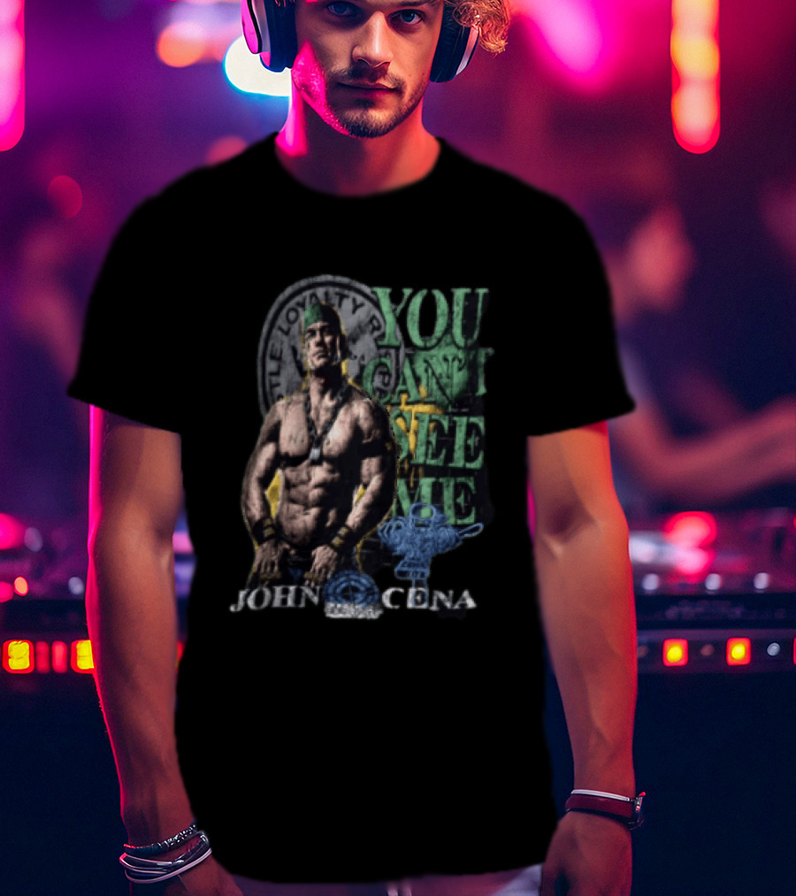 John Cena You Can't See Me Hustle Loyalty Respect Word Life Chain Gang Soldier T-Shirt