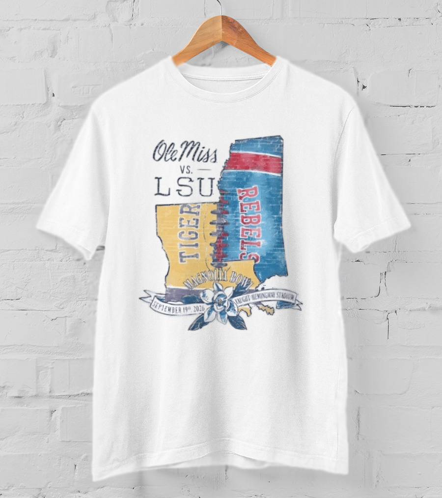 Ole Miss Vs LSU Magnolia Bowl September 19 2026 Vaught Hemingway Stadium T-Shirt