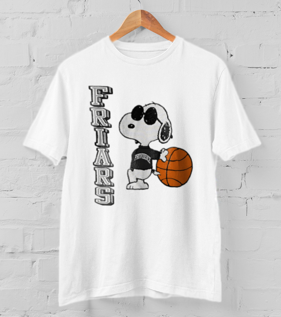 Providence Friars NCAA Snoopy Leaning Basketball Sunglasses T-Shirt
