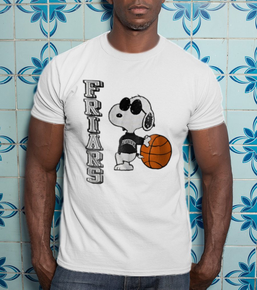 Providence Friars NCAA Snoopy Leaning Basketball Sunglasses T-Shirt