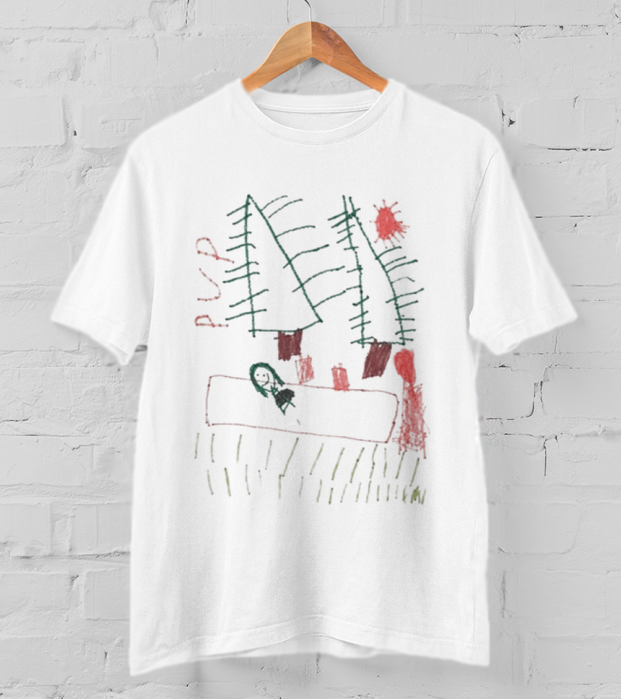 PUP The Dream Is Over Abstract Forest Sketch Sun T-Shirt