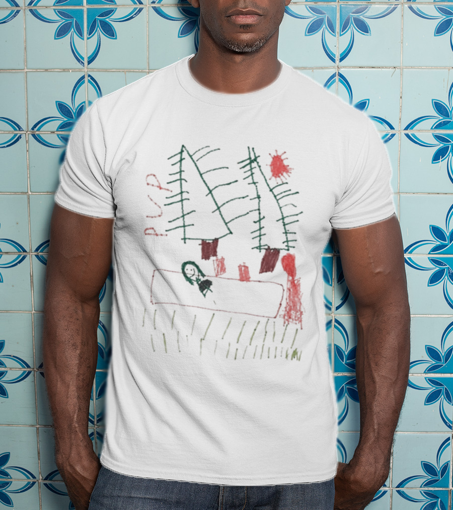 PUP The Dream Is Over Abstract Forest Sketch Sun T-Shirt
