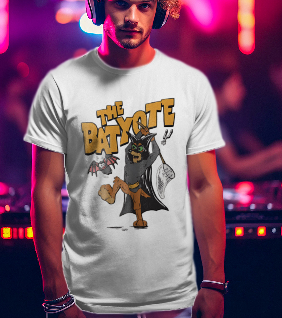 The Bat Yote Coyote Butterfly Net Creature Cartoon San Antonio Spurs NBA T-Shirt