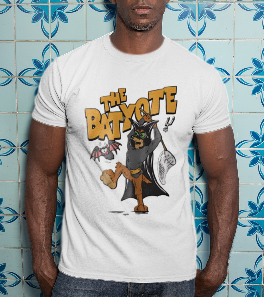 The Bat Yote Coyote Butterfly Net Creature Cartoon San Antonio Spurs NBA T-Shirt