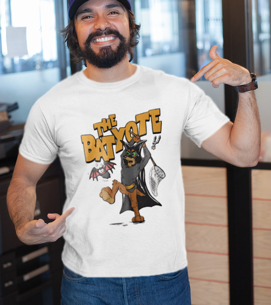 The Bat Yote Coyote Butterfly Net Creature Cartoon San Antonio Spurs NBA T-Shirt