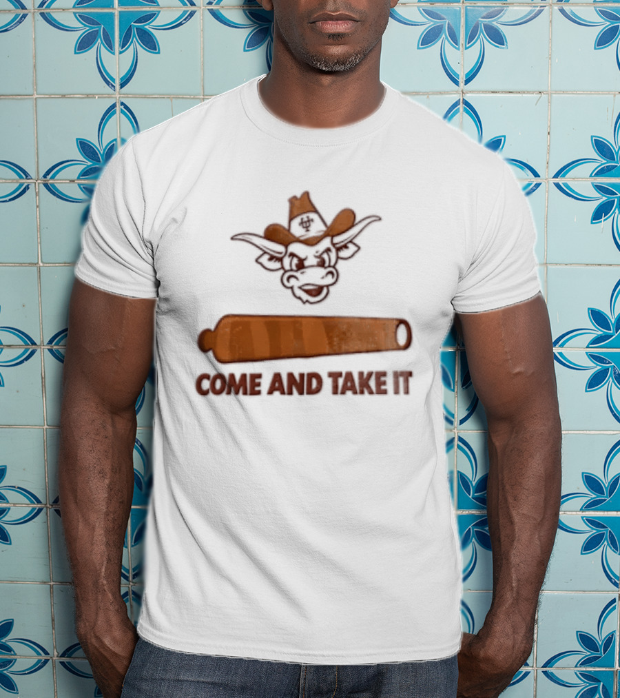 Texas Longhorns Mascot Cowboy Come And Take It Cannon T-Shirt
