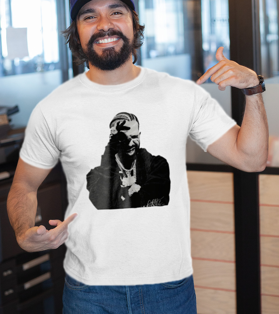 Drake Halftone Rapper Chains Gloves T-Shirt