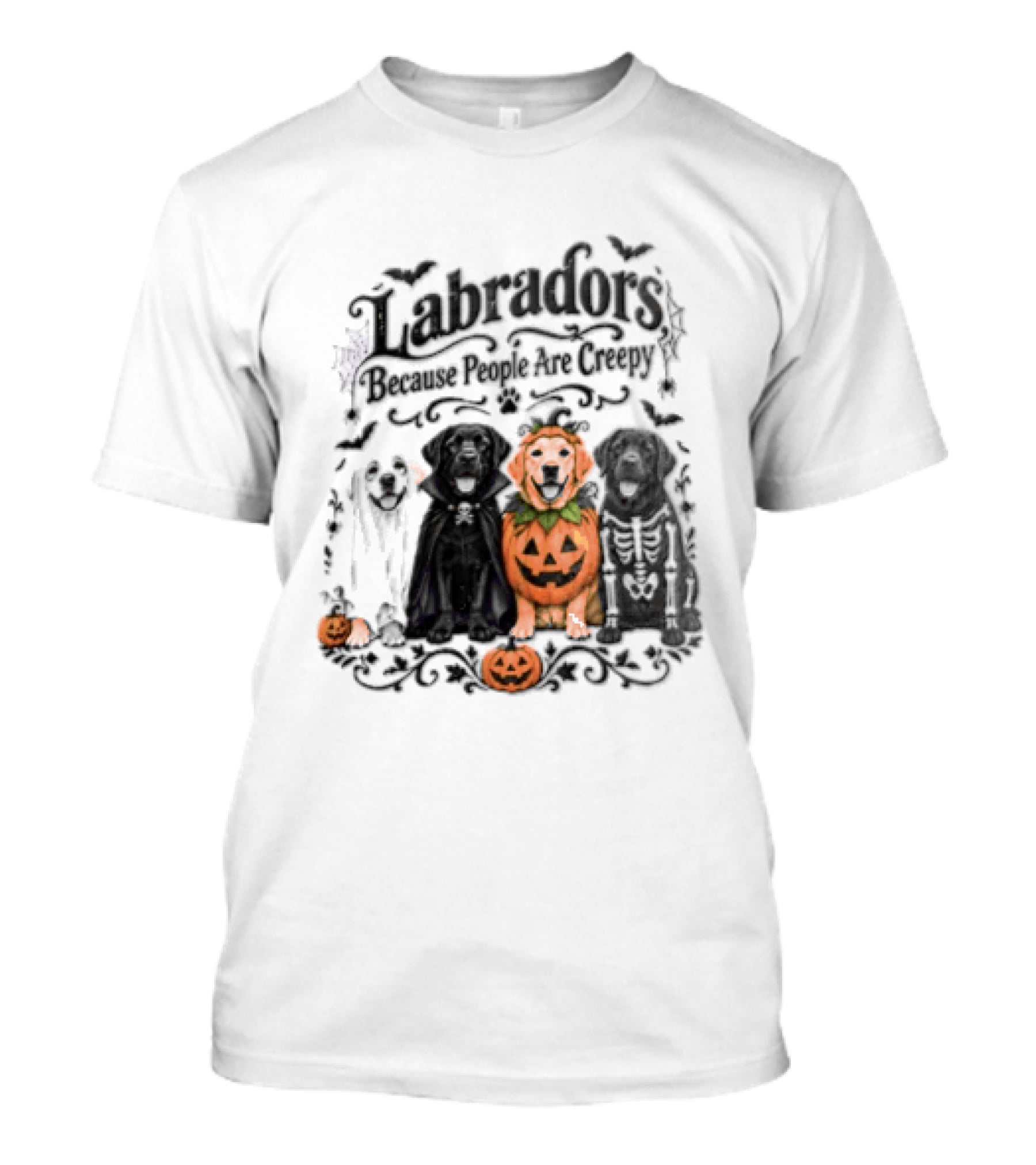 Labradors Halloween Dogs Because People Are Creepy T-Shirt