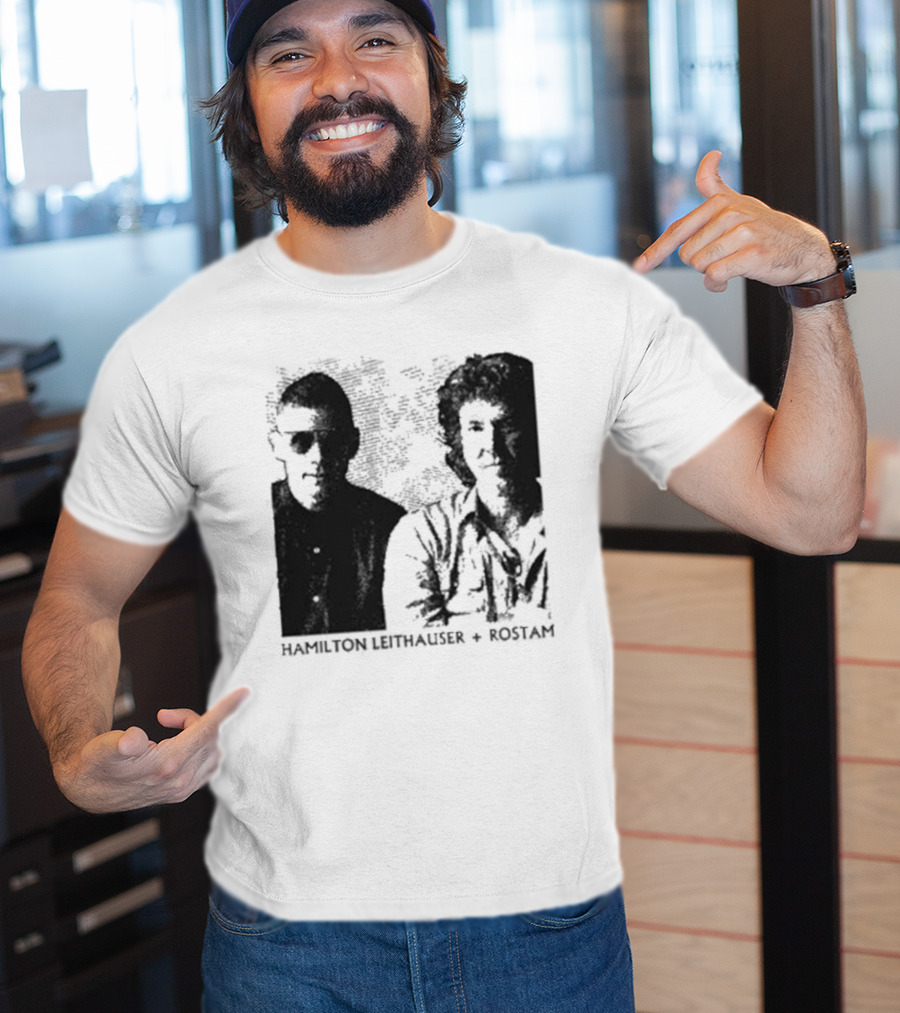 HAMILTON LEITHAUSER ROSTAM Black And White Photo Duo T-Shirt