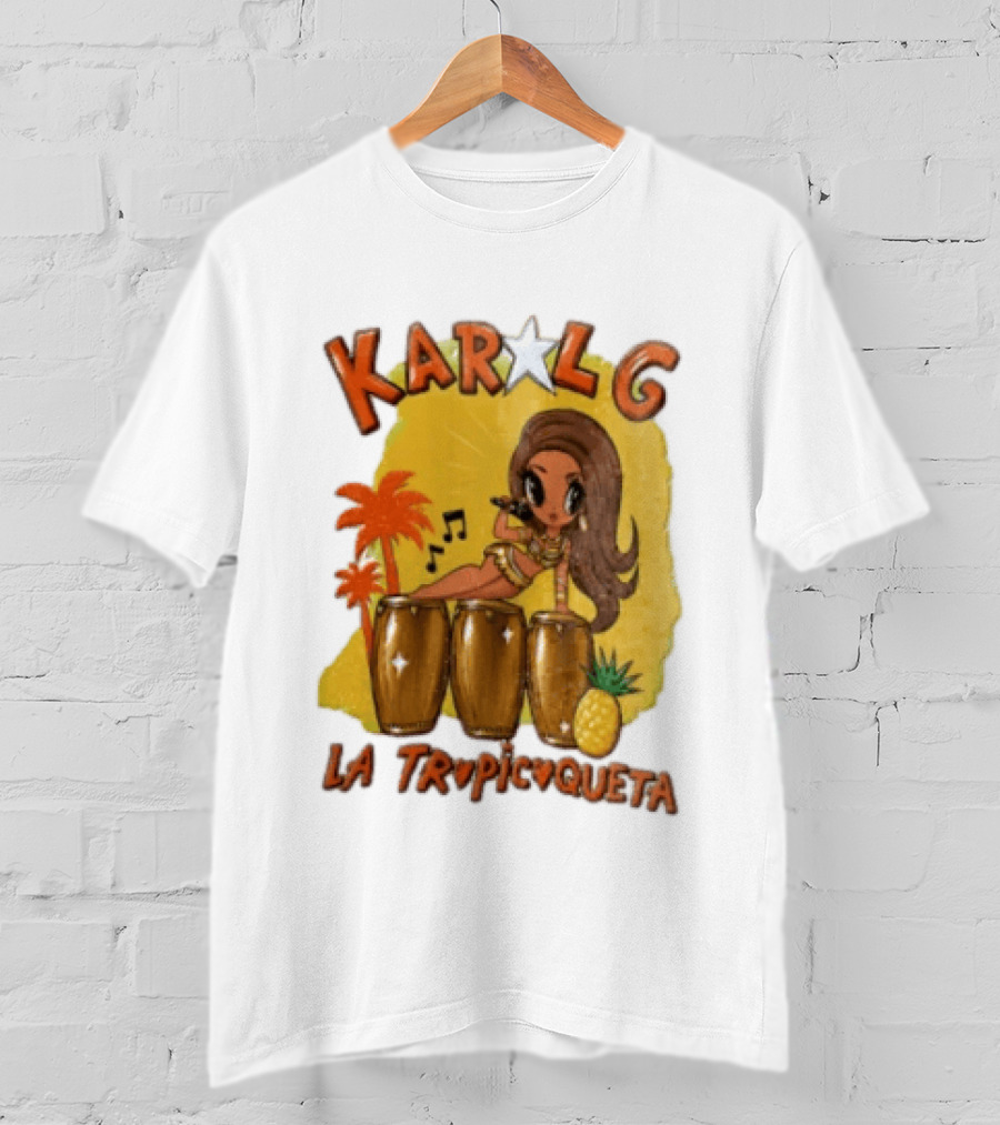 Karol G La Tropicuqueta Tropical Drummer Vibrant Island Vibes T-Shirt