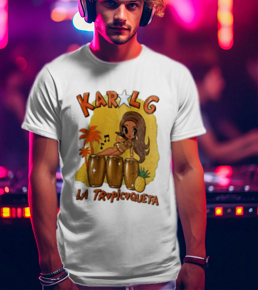 Karol G La Tropicuqueta Tropical Drummer Vibrant Island Vibes T-Shirt