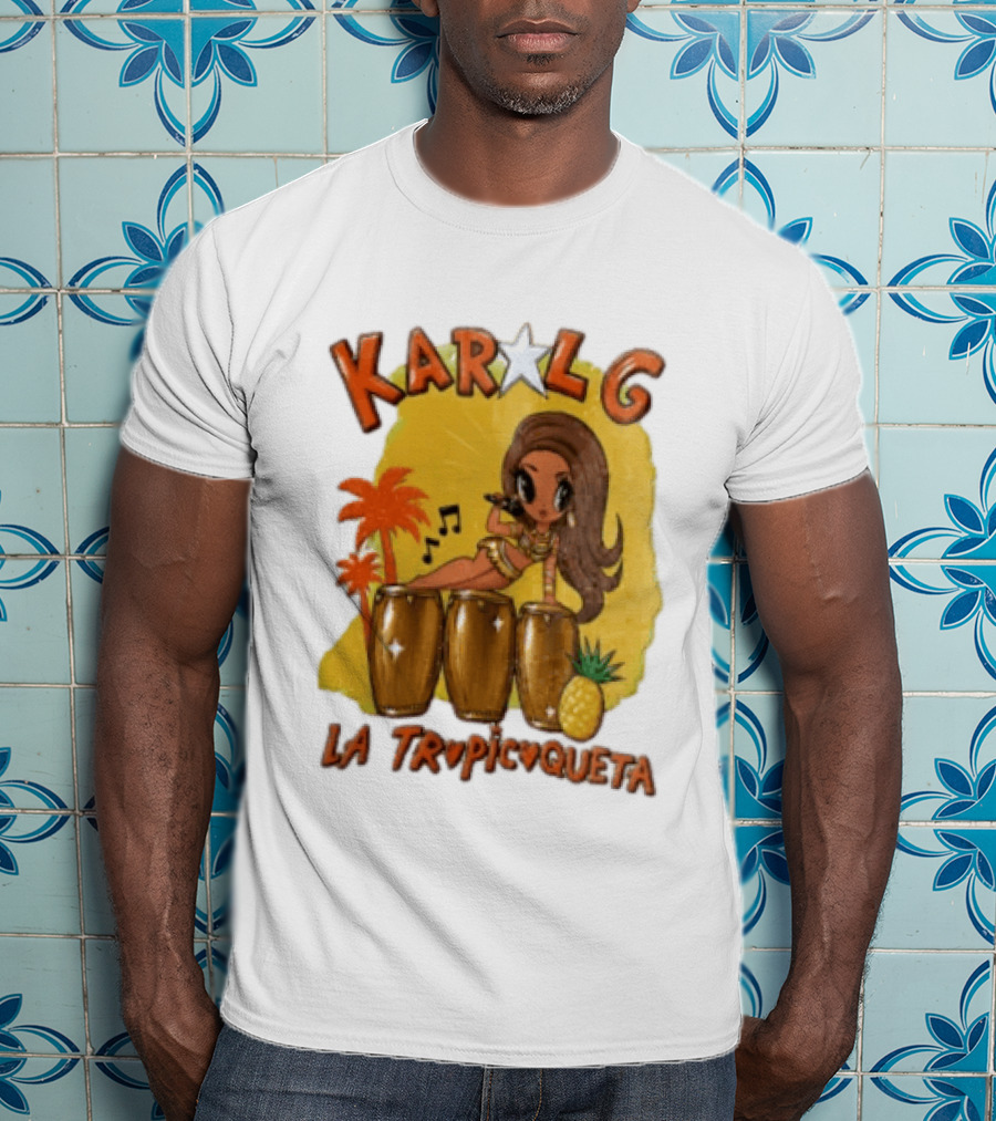 Karol G La Tropicuqueta Tropical Drummer Vibrant Island Vibes T-Shirt