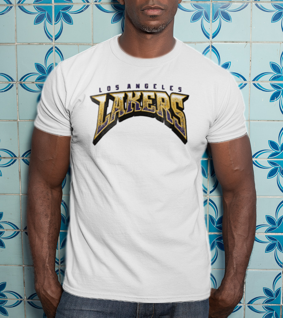 Los Angeles Lakers NBA Distressed Arched Block T-Shirt