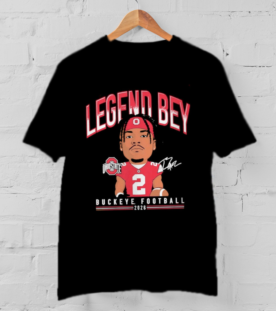 Legend Bey No 2 Ohio State Buckeye Football 2026 T-Shirt