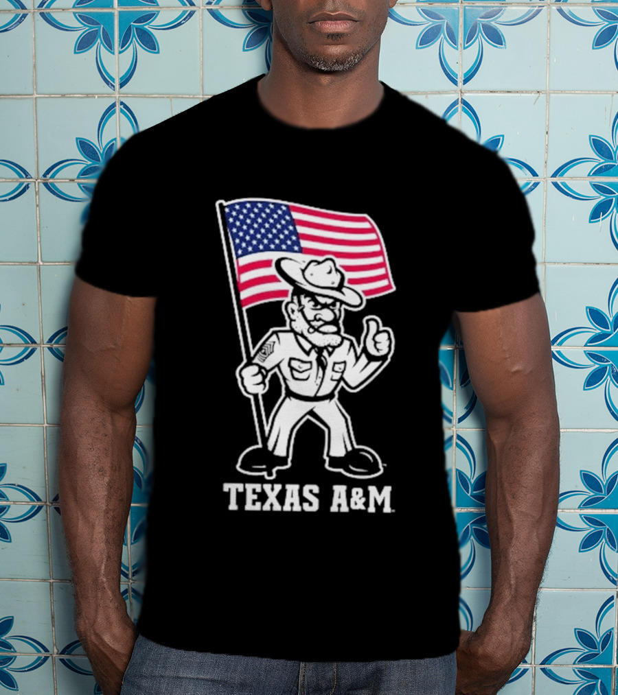 Texas A&M Ol' Sarge 2026 American Flag T-Shirt