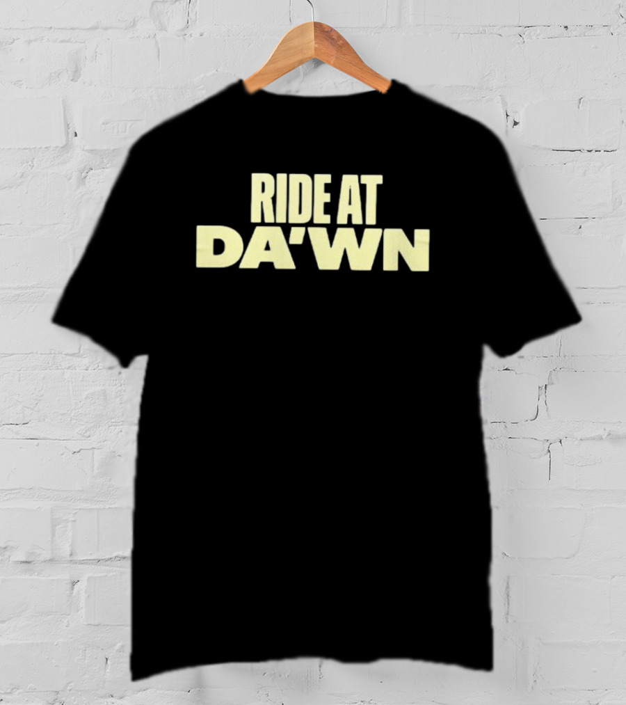 Aces Ride At Dawn Text Bold Yellow Font T-Shirt