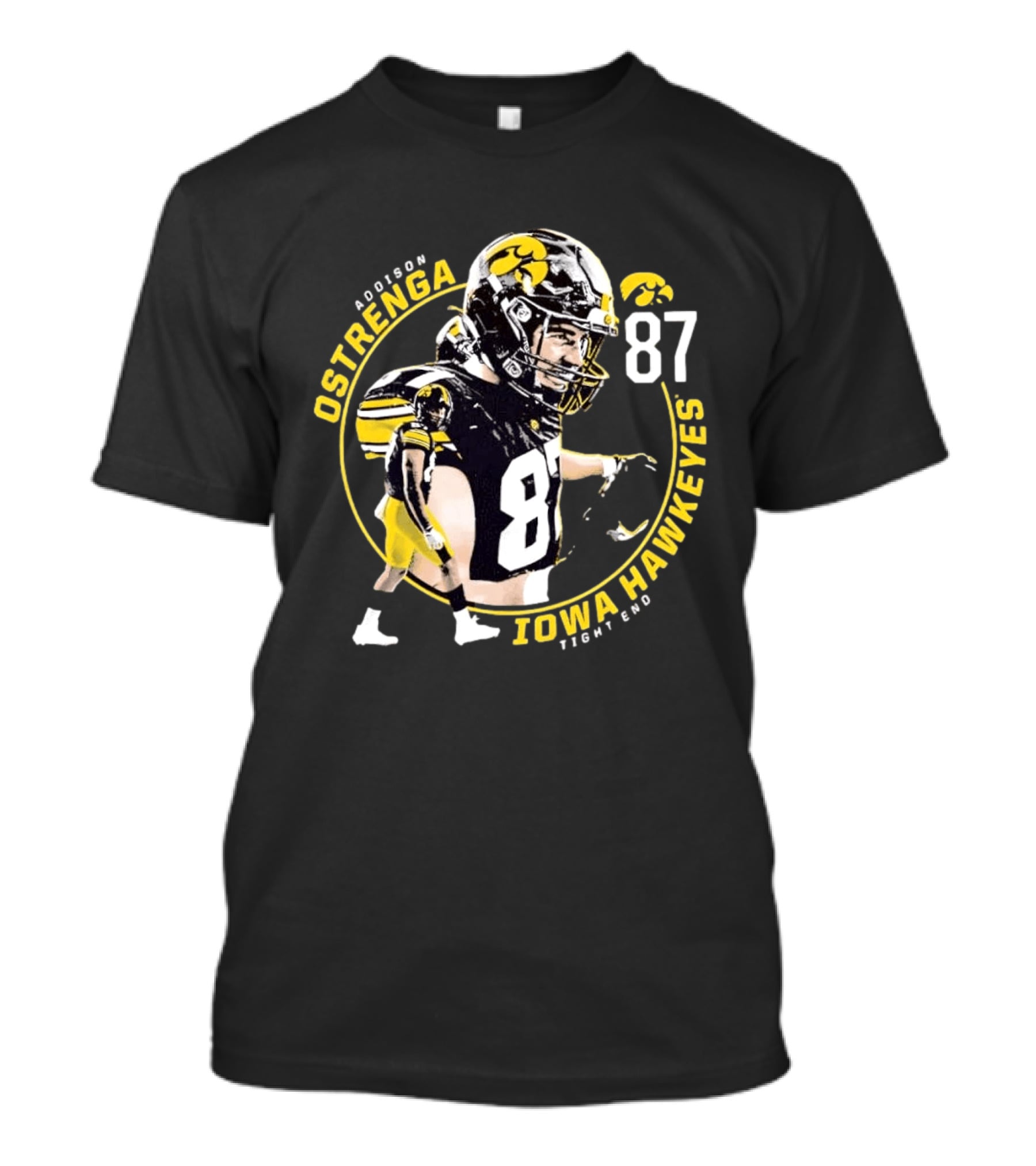 Ostrenga 87 Iowa Hawkeyes Tight End T-Shirt