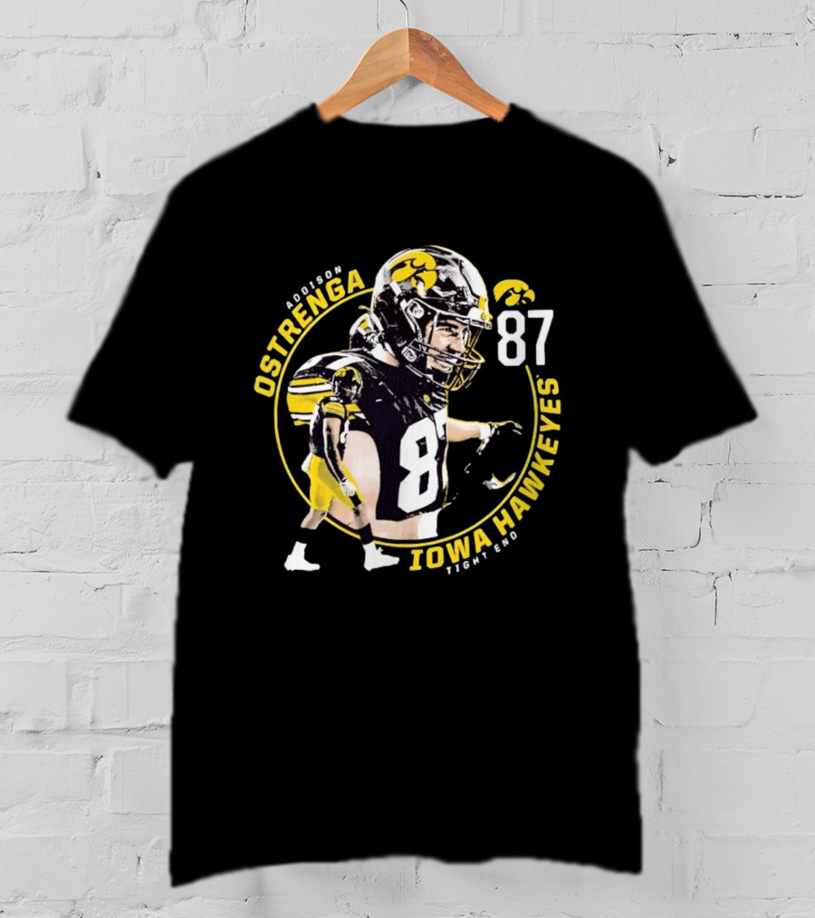 Ostrenga 87 Iowa Hawkeyes Tight End T-Shirt