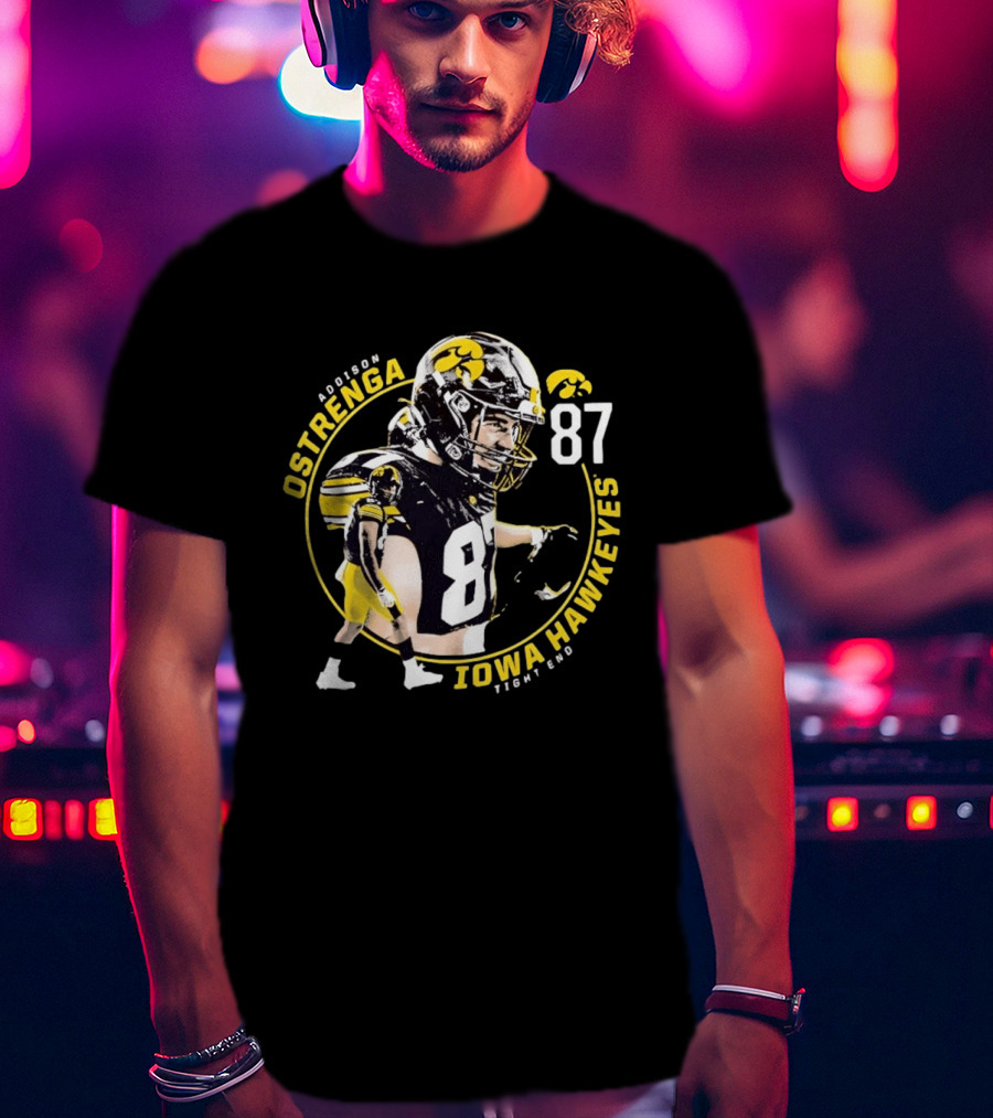 Ostrenga 87 Iowa Hawkeyes Tight End T-Shirt