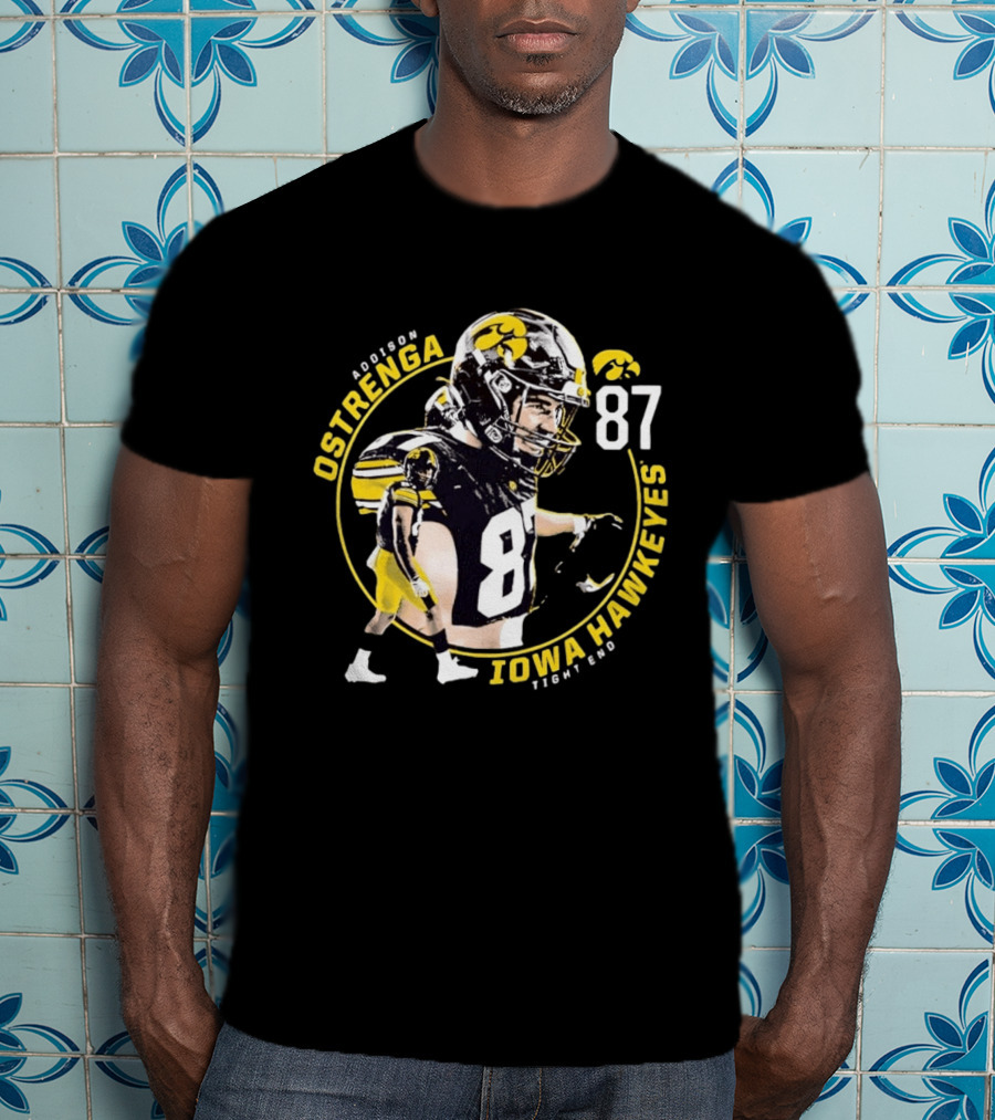 Ostrenga 87 Iowa Hawkeyes Tight End T-Shirt