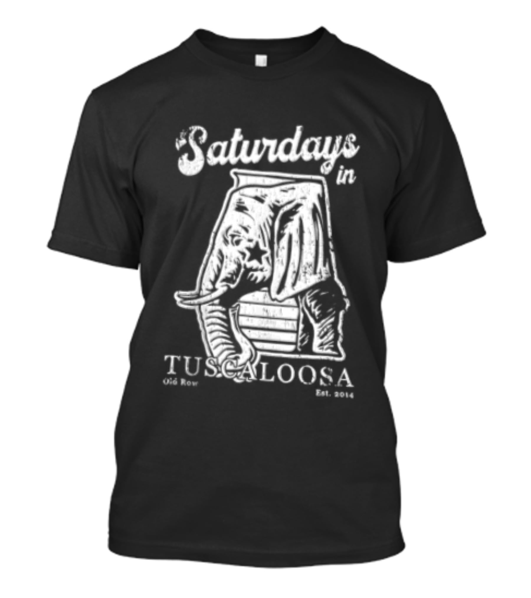 Alabama Crimson Tide NCAA Kyle Row Saturdays Tuscaloosa Elephant 2014 Star T-Shirt
