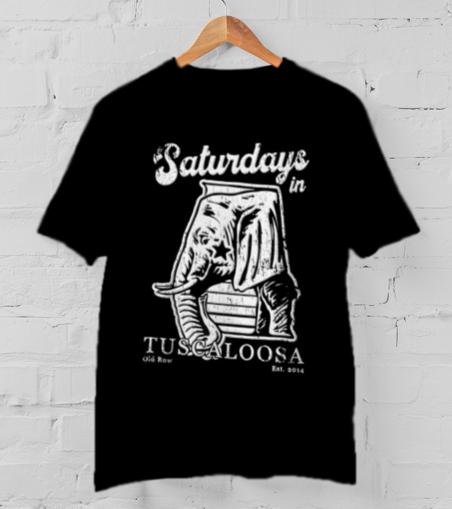 Alabama Crimson Tide NCAA Kyle Row Saturdays Tuscaloosa Elephant 2014 Star T-Shirt