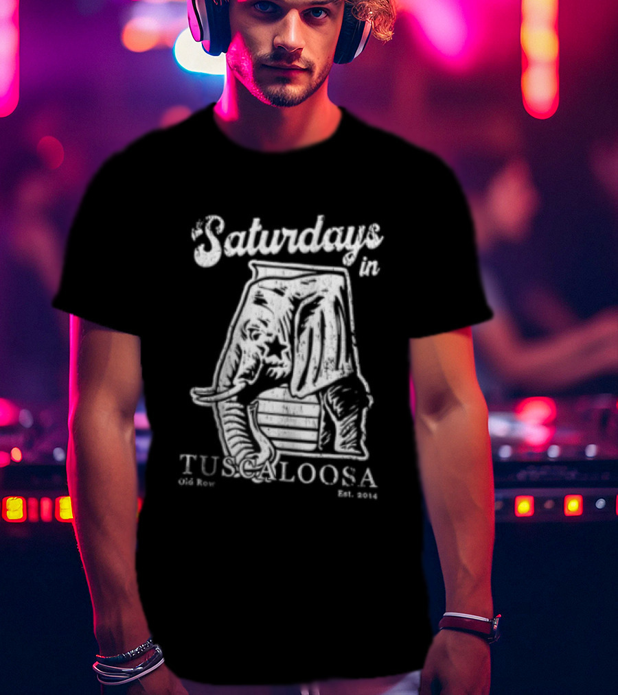Alabama Crimson Tide NCAA Kyle Row Saturdays Tuscaloosa Elephant 2014 Star T-Shirt