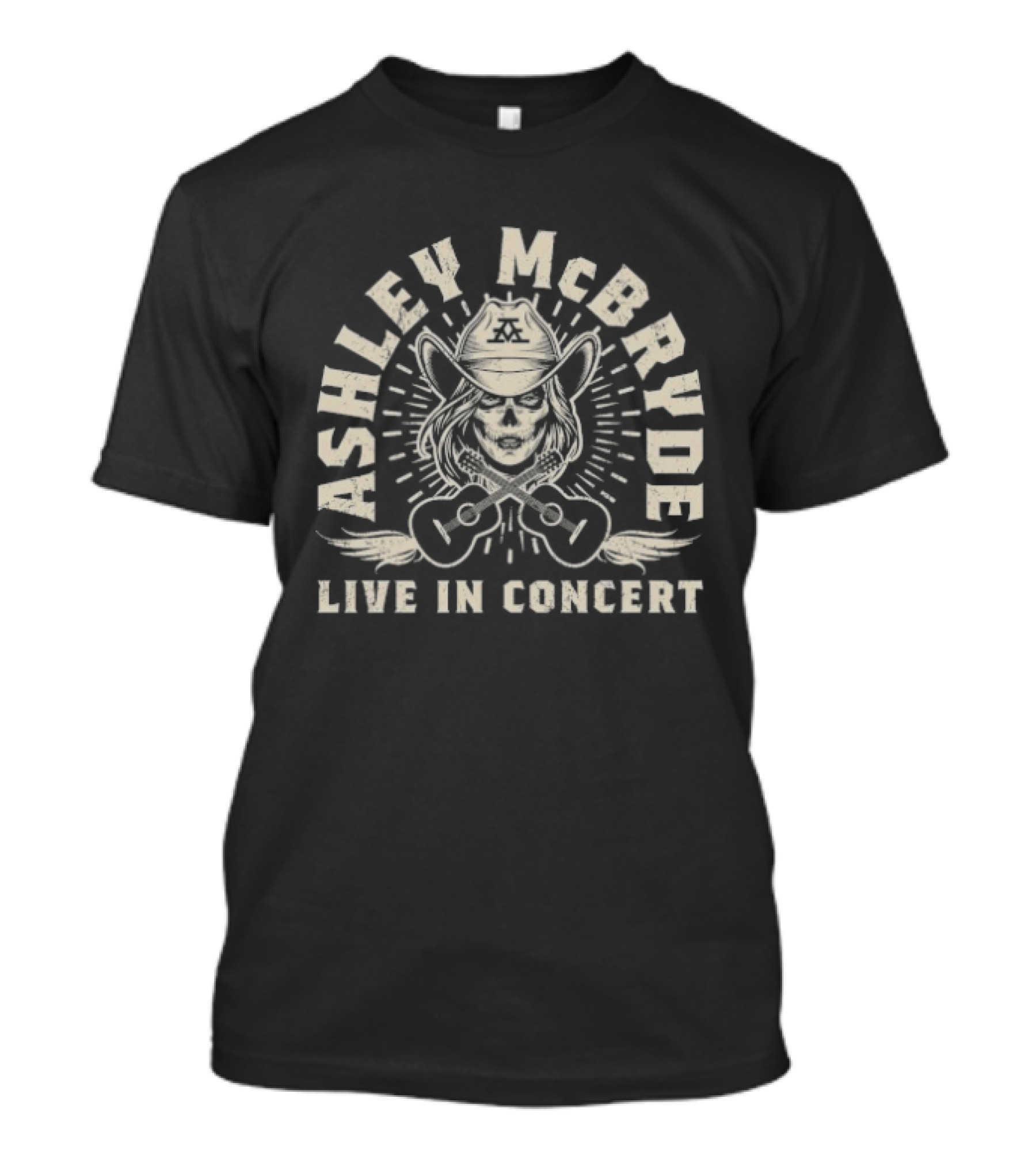 Ashley McBryde Live In Concert Skull Cowgirl Western T-Shirt