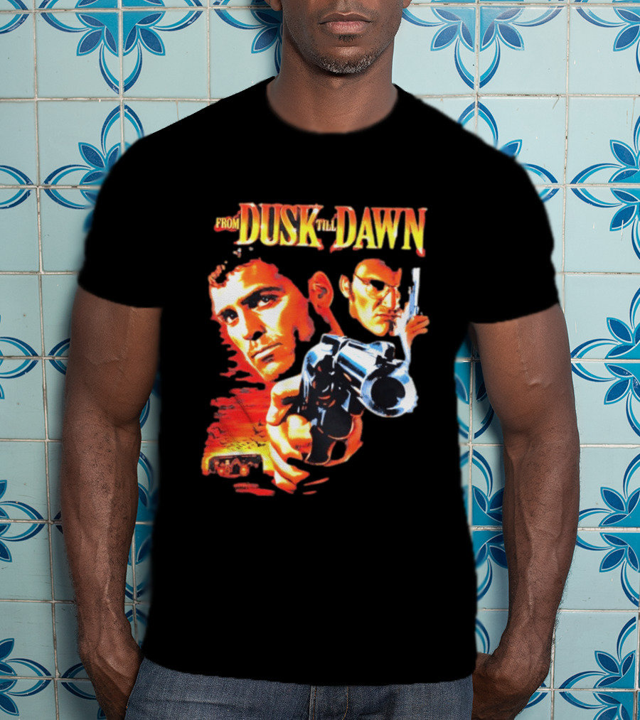 From Dusk Till Dawn Movie Artwork With Two Armed Characters T-Shirt