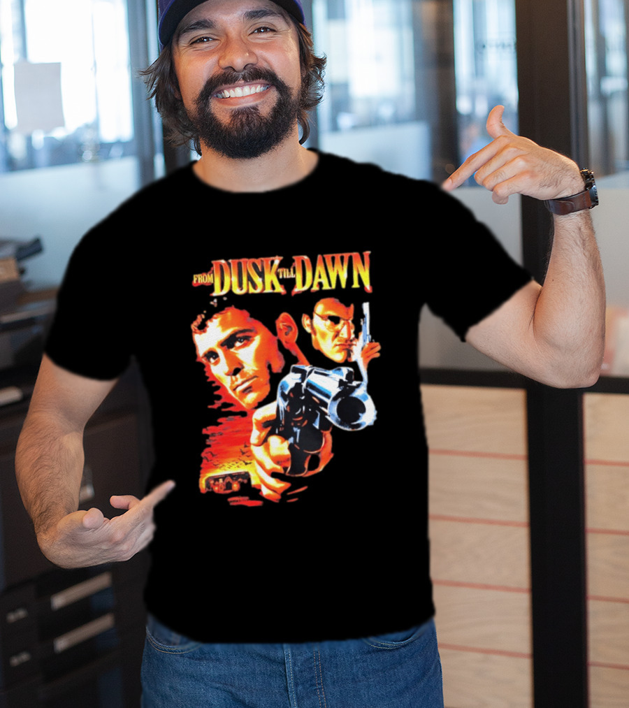 From Dusk Till Dawn Movie Artwork With Two Armed Characters T-Shirt