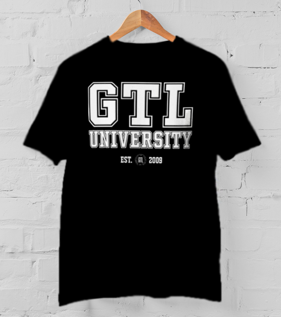 GTL University 2009 White Varsity Lettering Est. 2009 T-Shirt