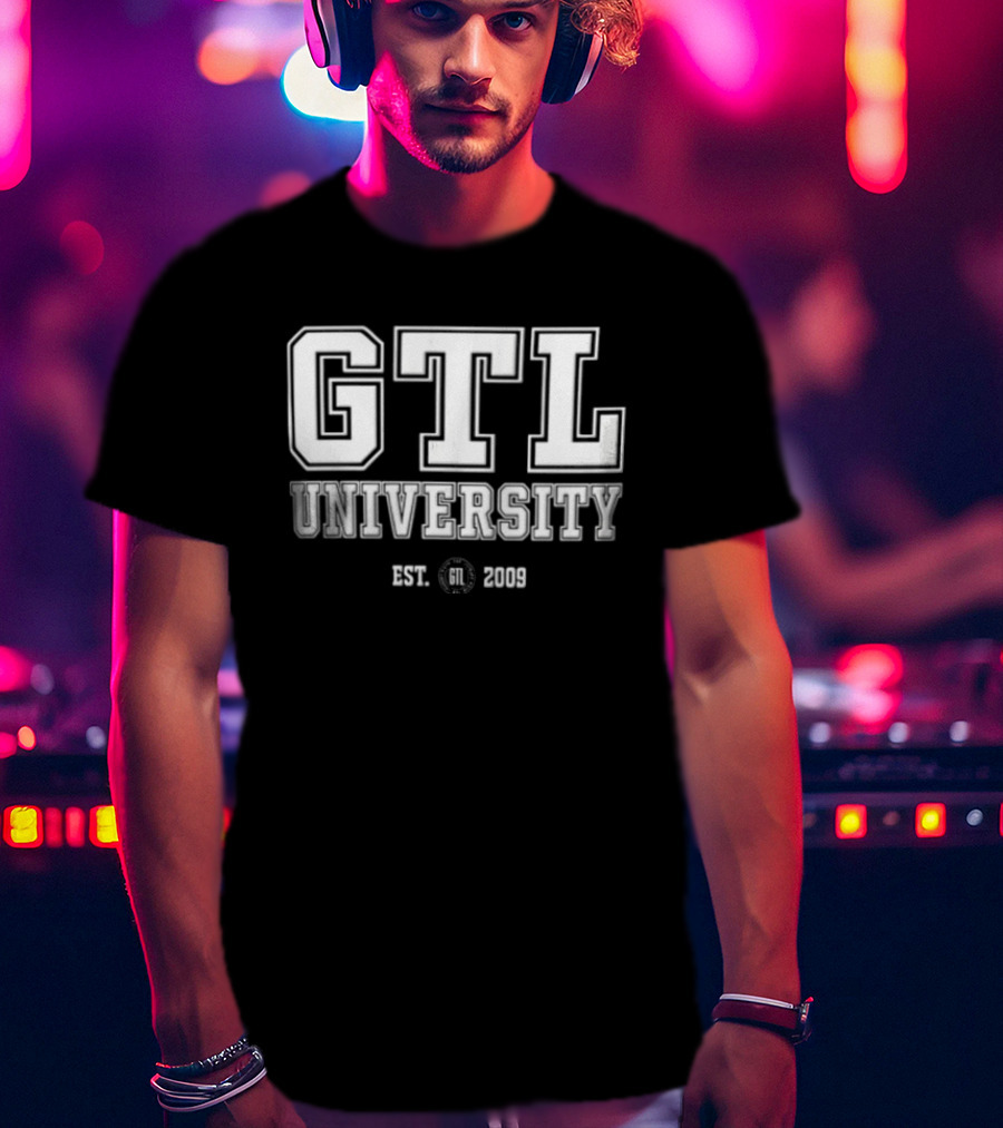 GTL University 2009 White Varsity Lettering Est. 2009 T-Shirt
